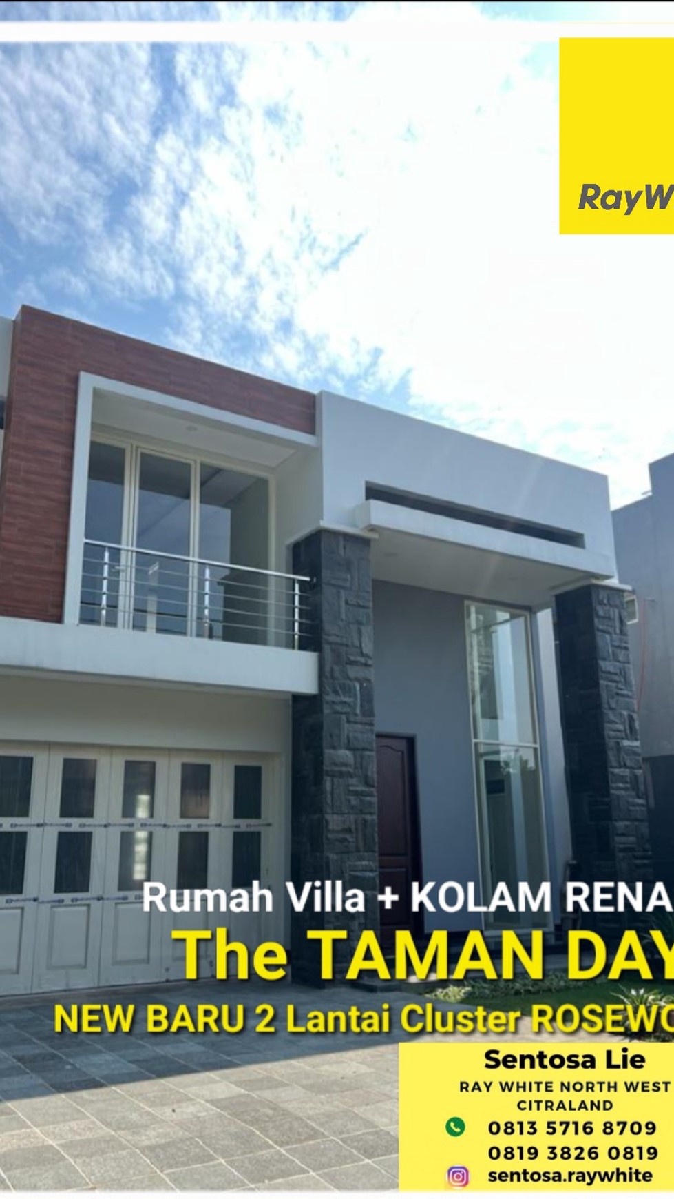 Dijual Rumah Villa The Taman Dayu Rosewood  - New Design PRIVATE Swimming Pool +Best Mountain View - Pandaan -Pasuruan Jawa Timur 