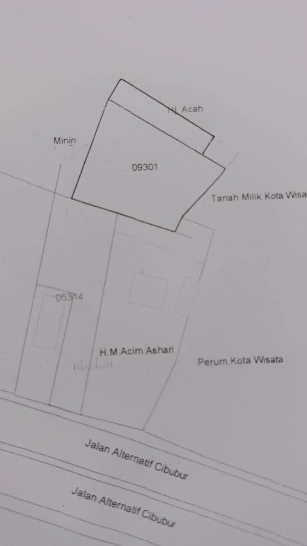 Lahan Komersil seluas 2.134m2 Di Jl. Raya Alternatif Cibubur 