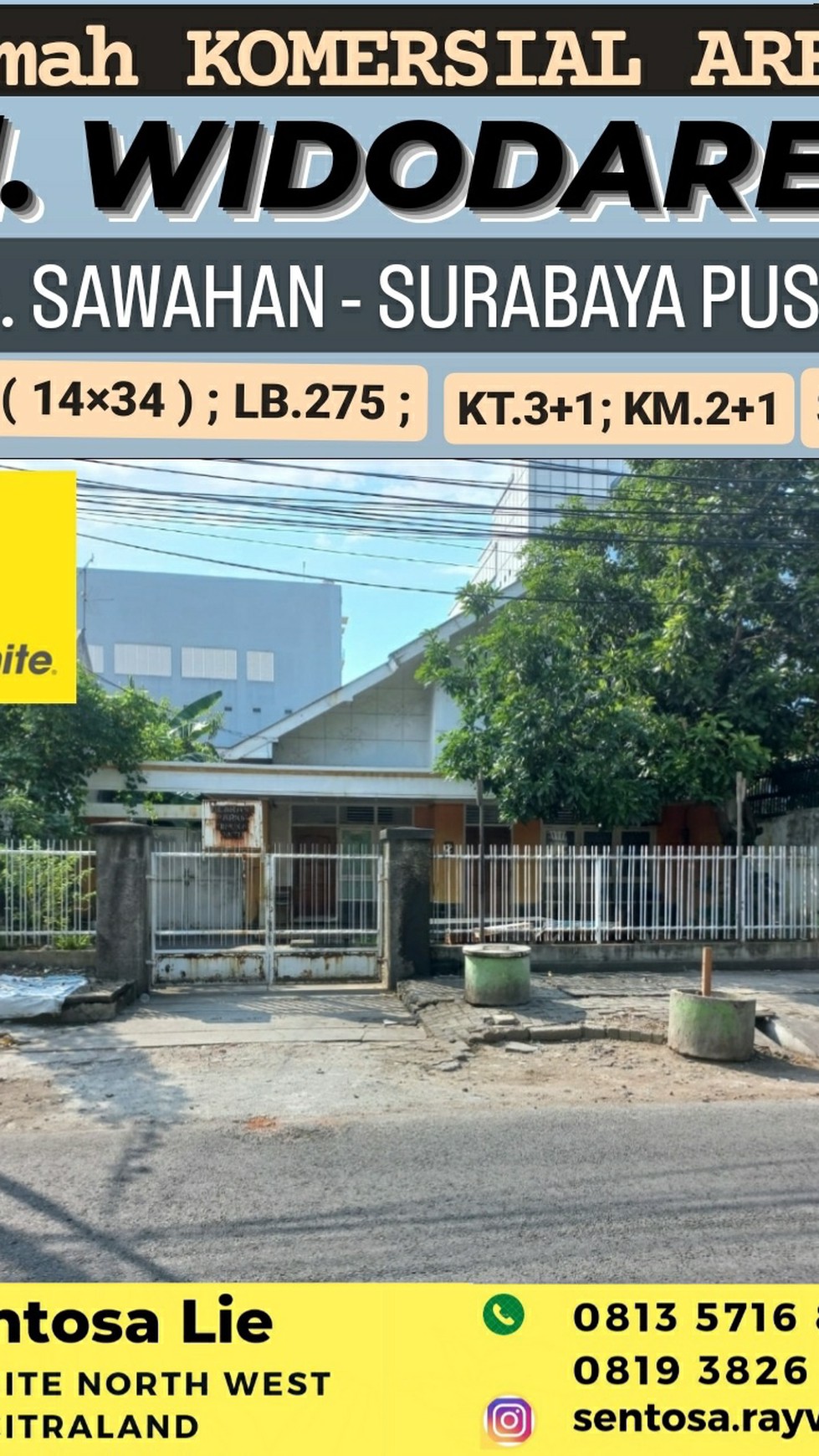 Dijual Rumah Surabaya Pusat Kota- Jalan Widodaren- Strategis lokasi cocok buat segala usaha