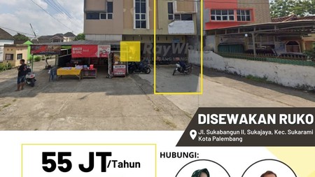 Disewakan Ruko 1 Pintu di Palembang