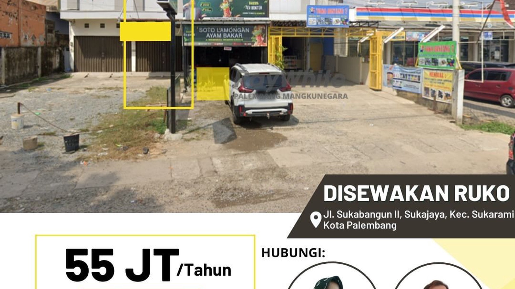 Disewakan Ruko 1 Pintu di Palembang