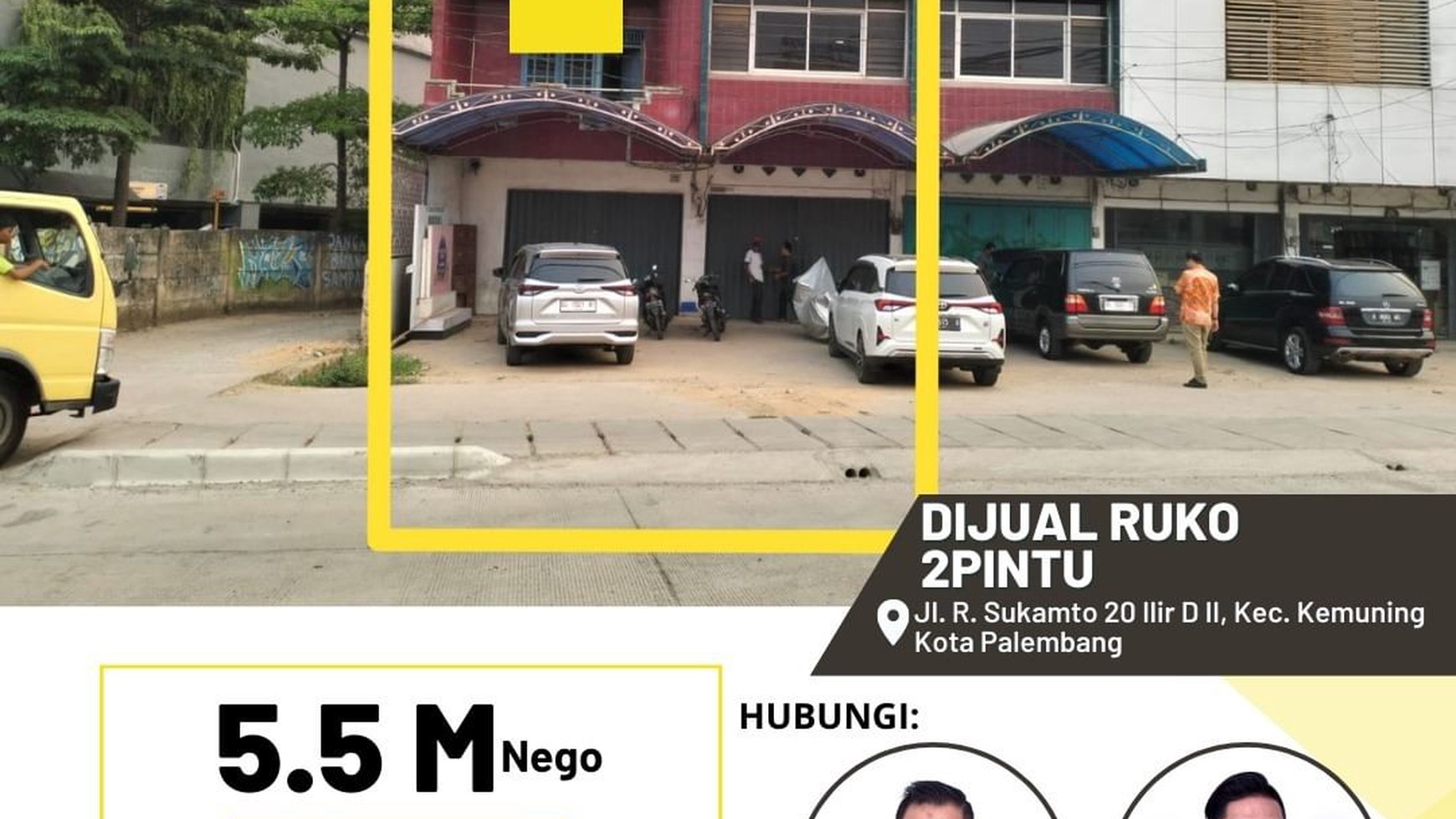 DIJUAL MURAH RUKO 2 PINTU , DITENGAH PUSAT KOTA PALEMBANG