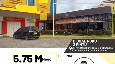 DIJUAL RUKO 2 PINTU PINGGIR JALAN 