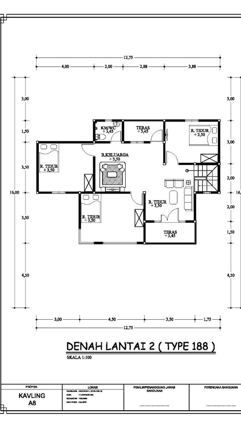 RUMAH DENGAN DESAIN MEWAH UNTUK KELUARGA BESAR , DI KADISOKO.