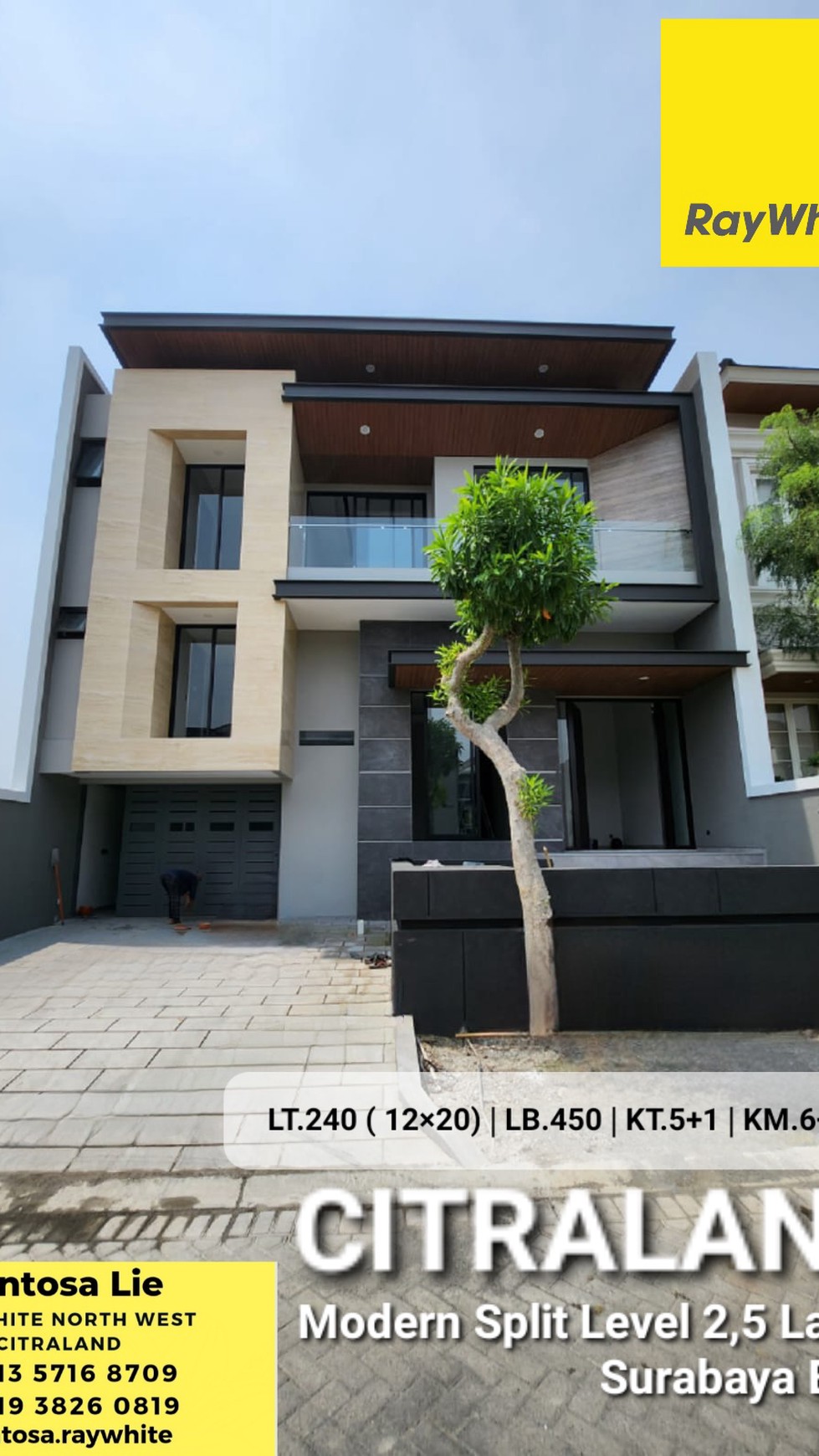 Rumah Waterfront Citraland Surabaya NEW Baru Split Level 5+1 K.Tidur 