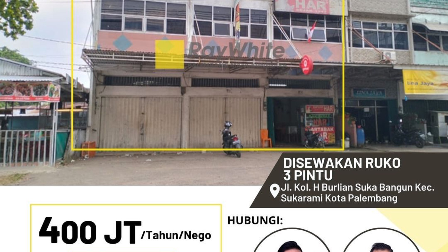 DI SEWAKAN RUKO 3 PINTU samping KFC km 7