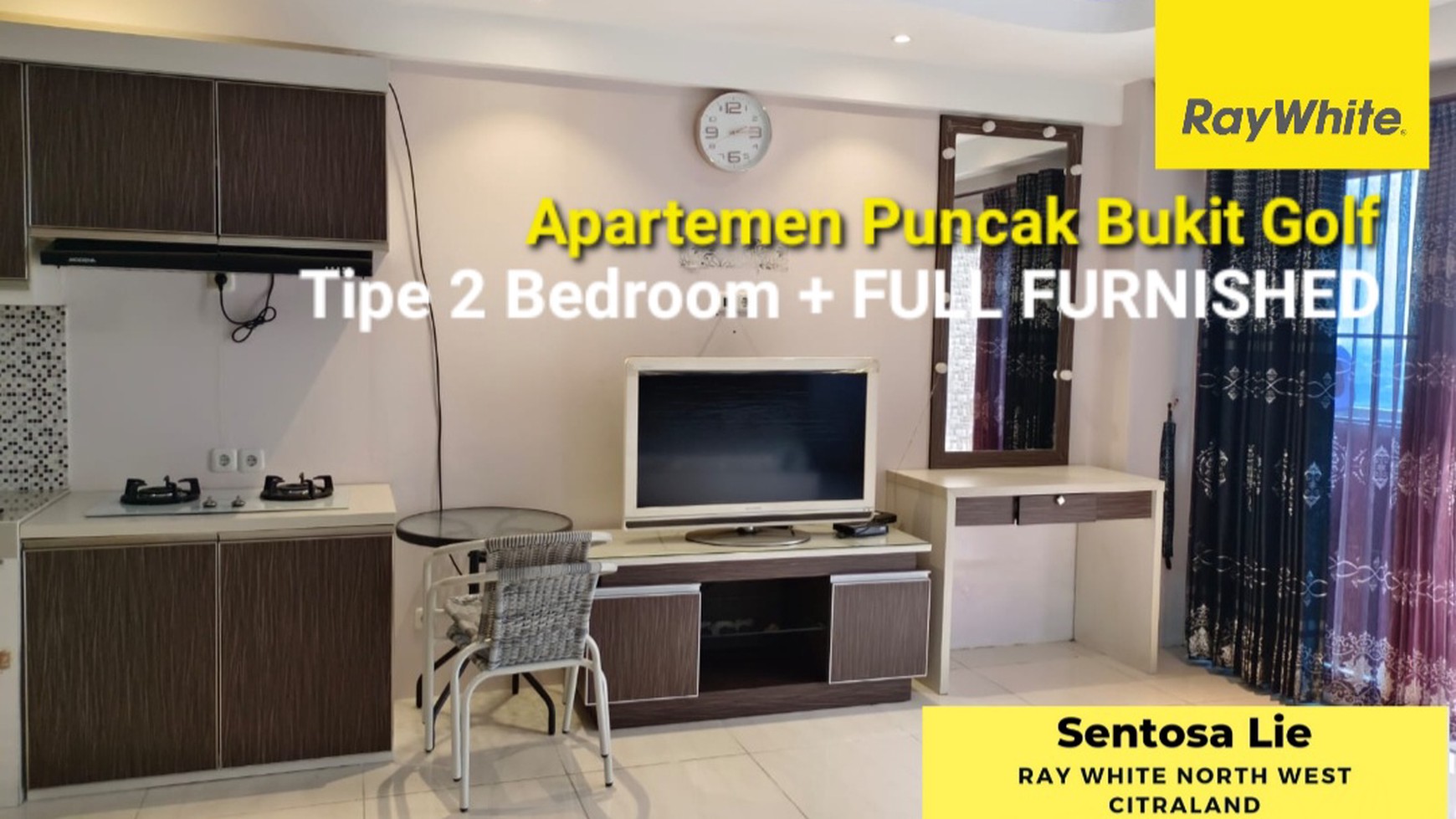 Apartemen Puncak Bukit Golf 2 Bedroom Full Furnished - TerMURAH - Jual RUGI - Jual Cepat