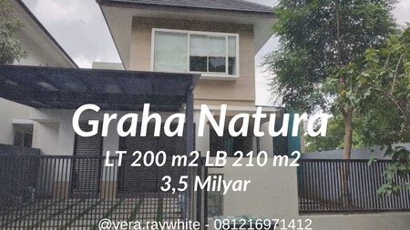 dijual rumah graha natura 3m an dekat gwalk dan pakuwon mall