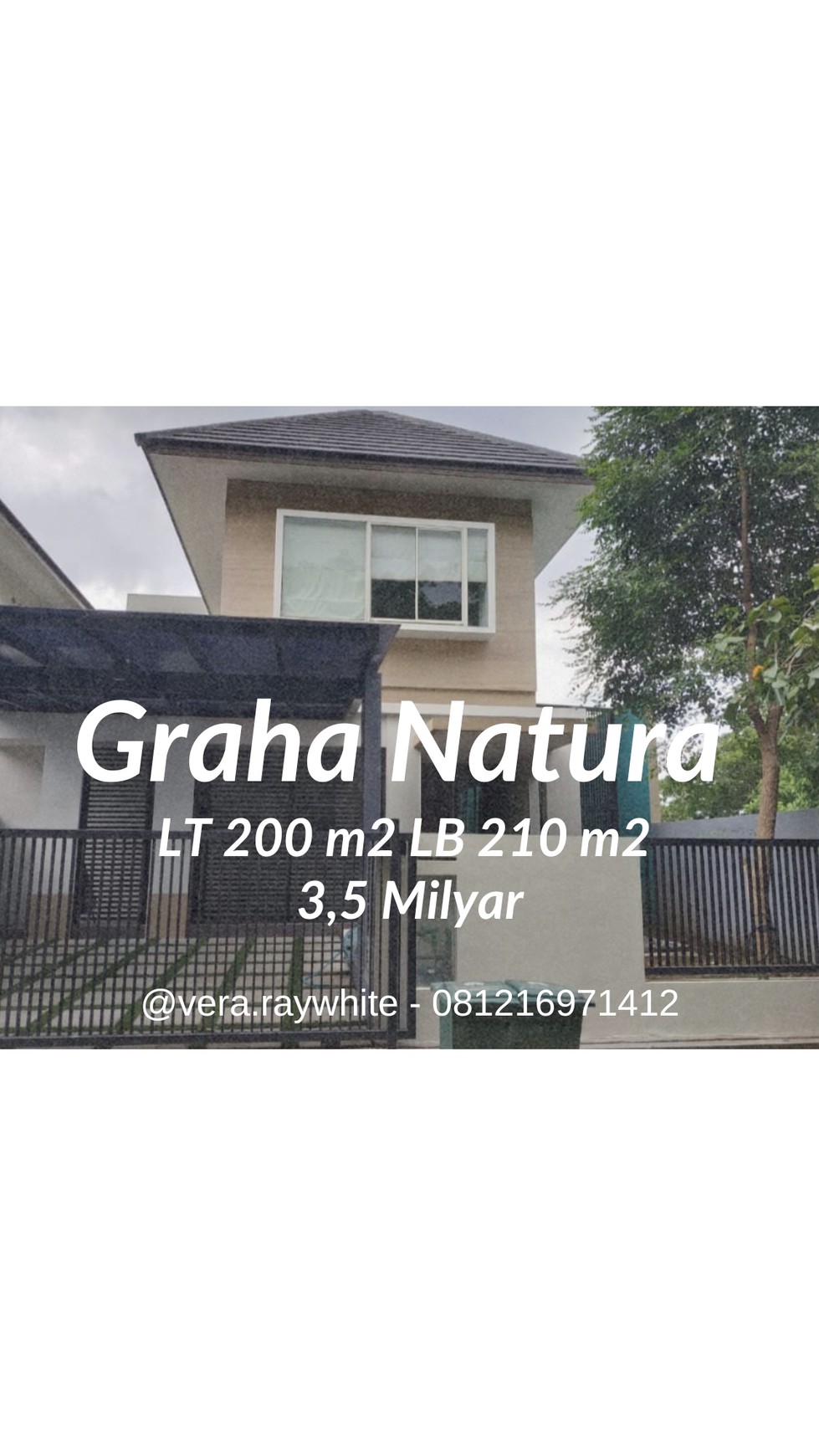 dijual rumah graha natura 3m an dekat gwalk dan pakuwon mall