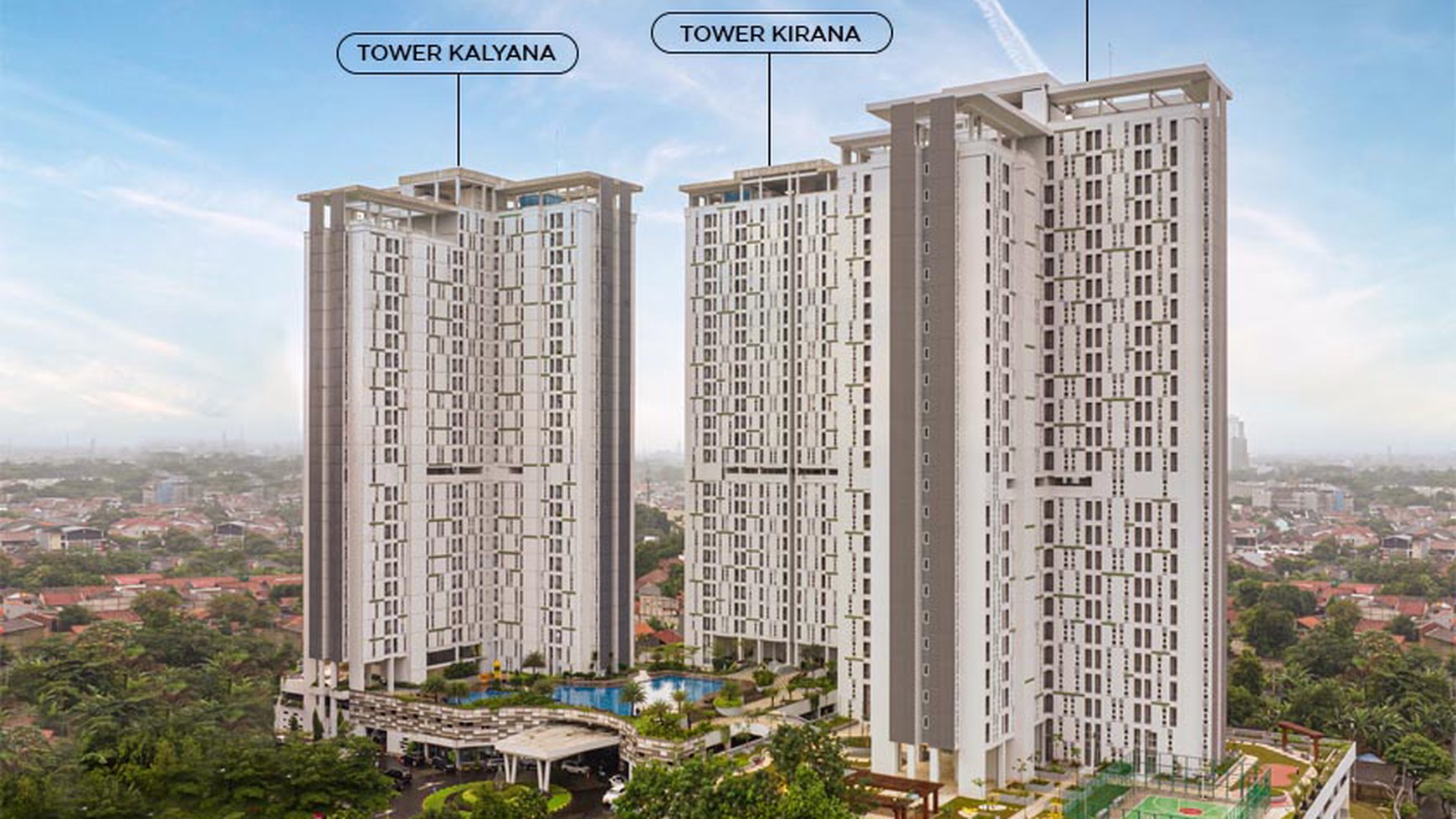 DIJUAL UNIT HUNIAN DI APARTEMEN AKASA, SIAP HUNI