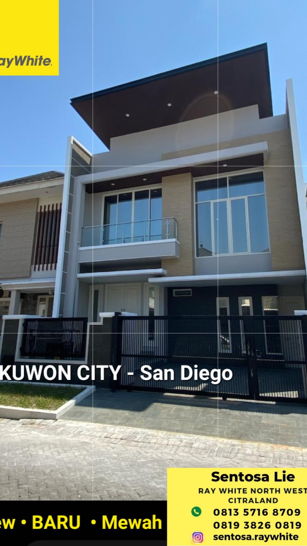 Rumah Baru Pakuwon City San Diego Surabaya Timur - New Modern 4+1 K.Tidur - SHM - Siap Huni 