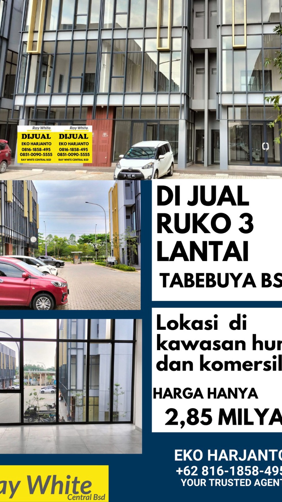 Dijual Ruko Tabebuya berlokasi di daerah perumahan BSD yang sudah sangat ramai