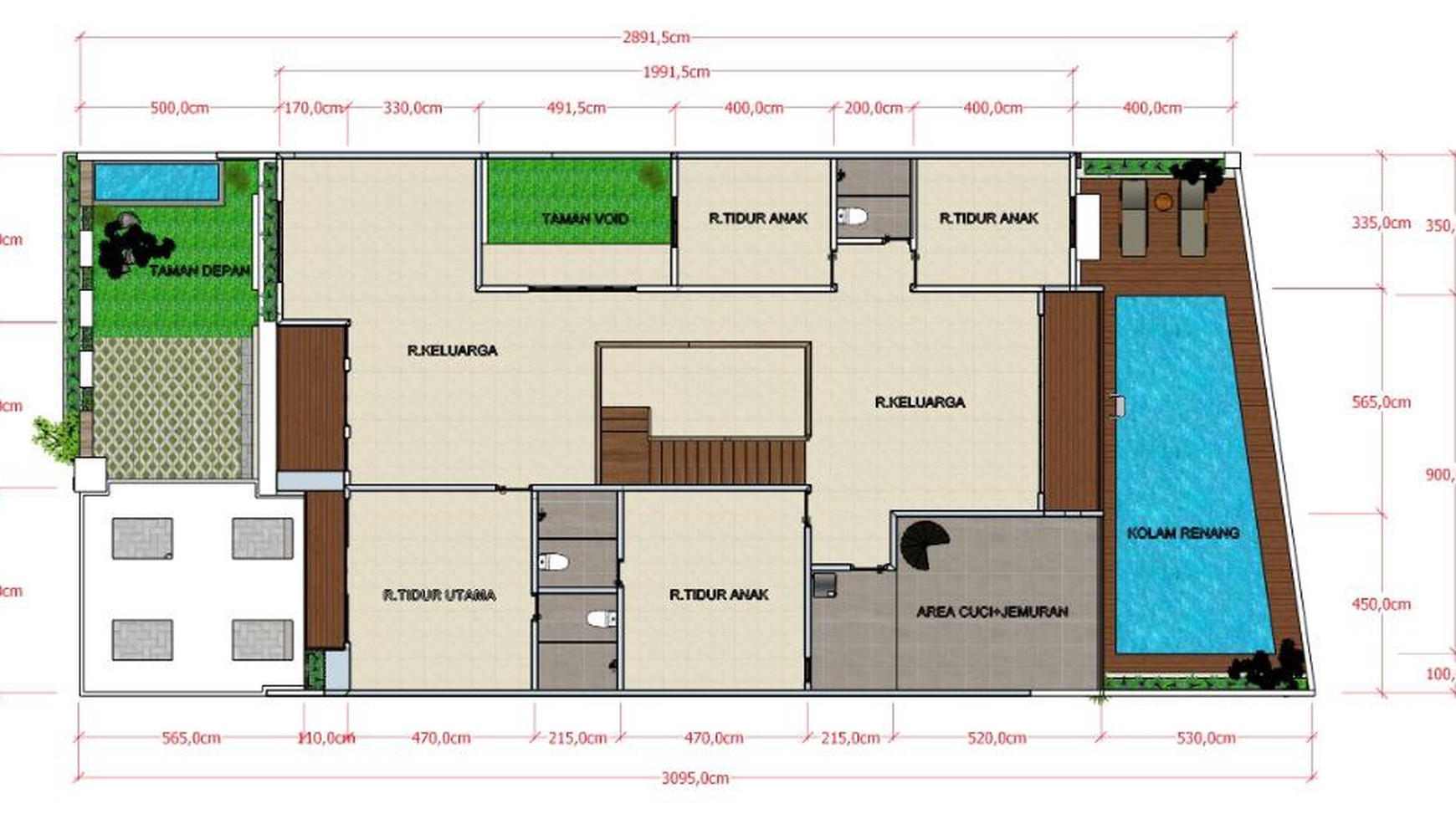 RUMAH PROSES BANGUN DI JL KENAYAN, DEKAT SD DAN SMA INTERNASIONAL BUDI MULIA