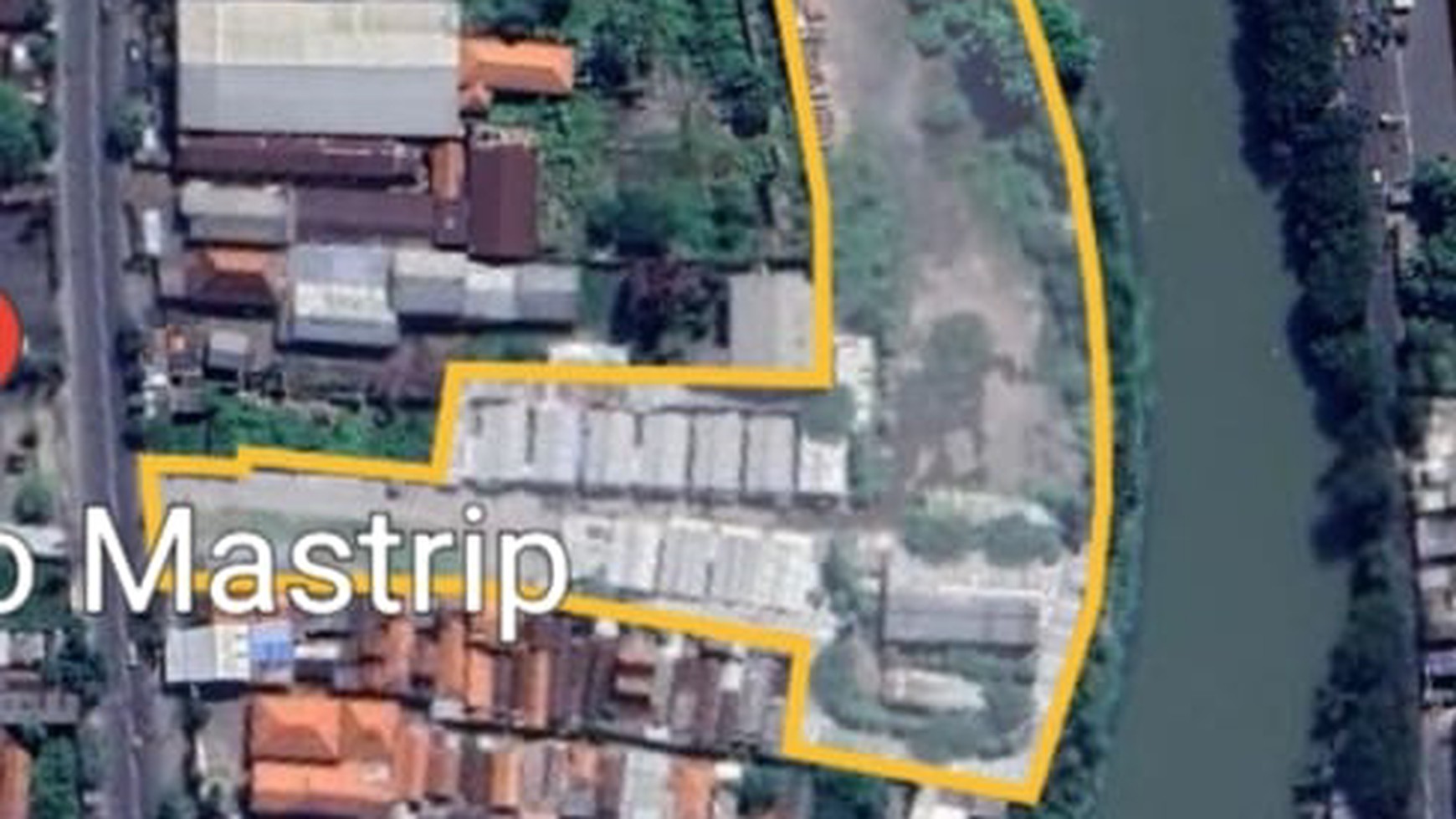 DIJUAL TANAH 5030m2 di RAYA MASTRIP, NOL JALAN RAYA, COCOK UTK GUDANG DLL