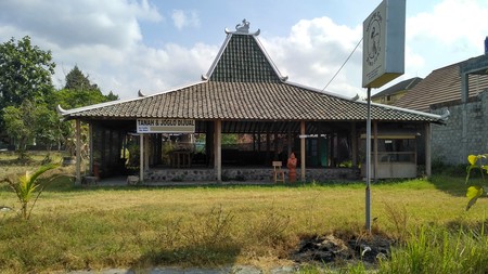 TANAH BONUS BANGUNAN JOGLO, COCOK UNTUK USAHA KULINER, DLL.