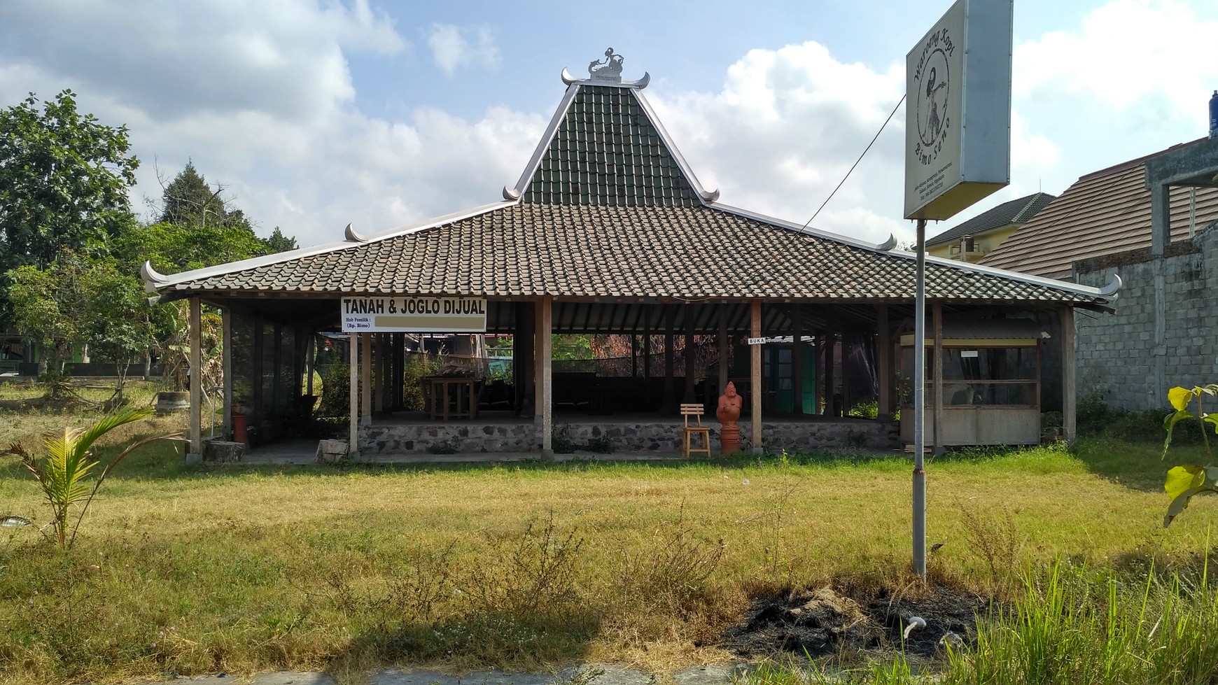 TANAH BONUS BANGUNAN JOGLO, COCOK UNTUK USAHA KULINER, DLL.
