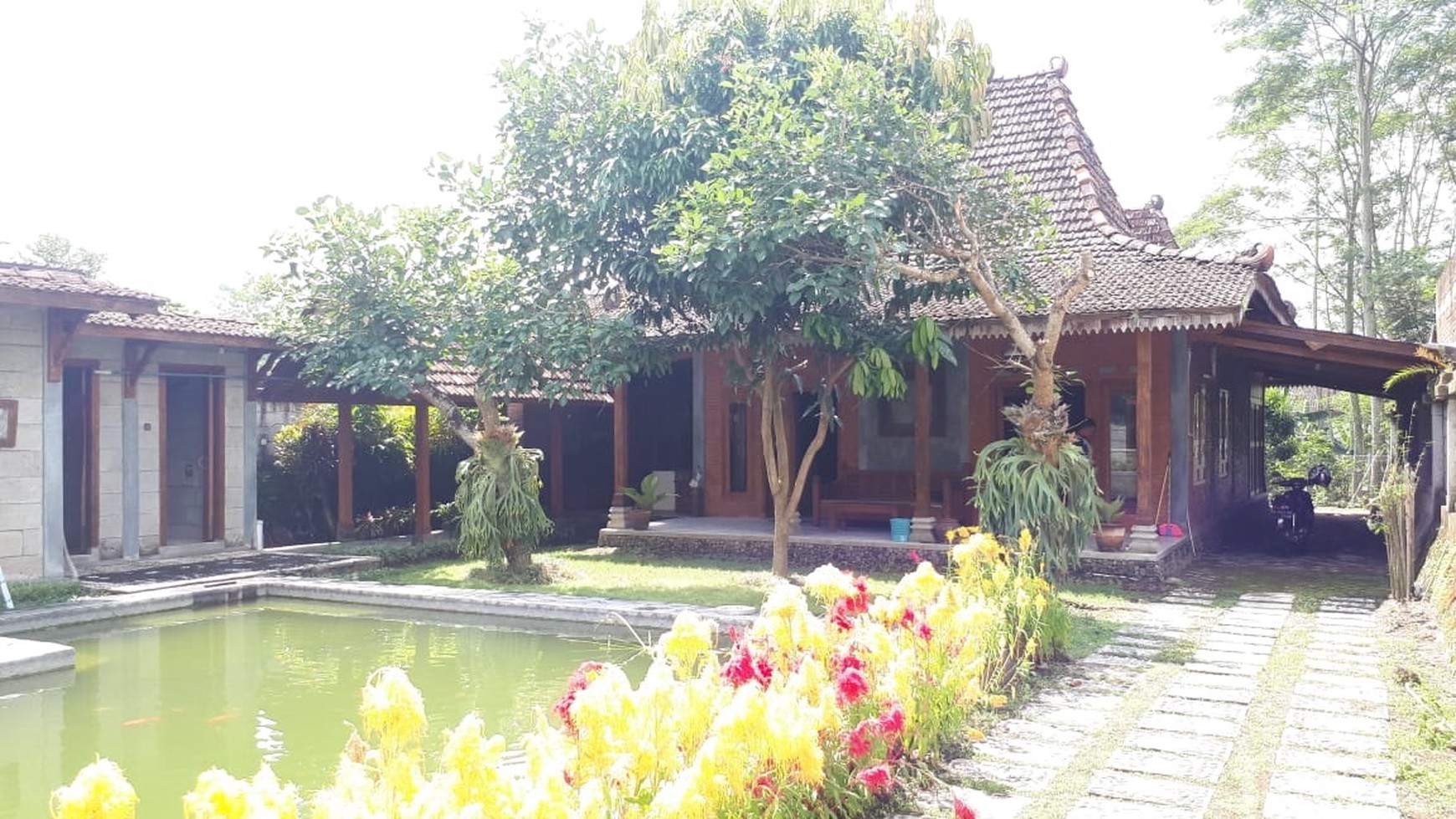 RUMAH DENGAN DESAIN JOGLO, DI JL RAYA TAJEM, COCOK UNTUK GUEST HOUSE