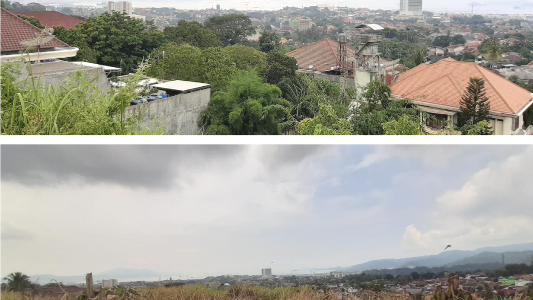 Tanah view kota, gunung dan laut di tengah Kota Bandar Lampung