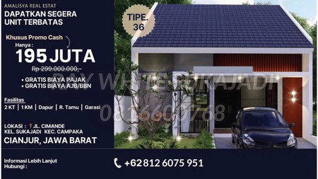 Dijual 3 Unit Rumah Baru di Cianjur