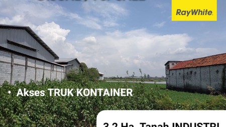 3,2 Ha Tanah Industri Jalan Raya Boboh - Menganti - Gresik Jawa Timur - Surat SHM