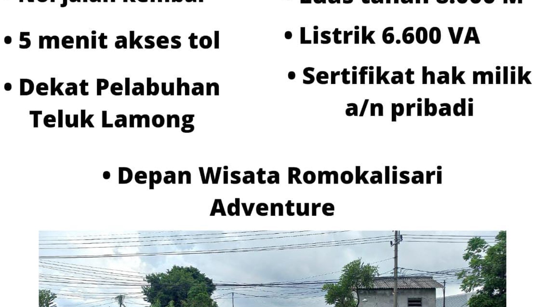 8000 m2 Tanah Raya Osowilangun - Benowo - Surabaya SPESIAL Row Jalan Raya KEMBAR - Surat SHM