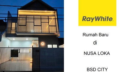 Rumah Baru di Nusa Loka BSD CITY, Depan Taman