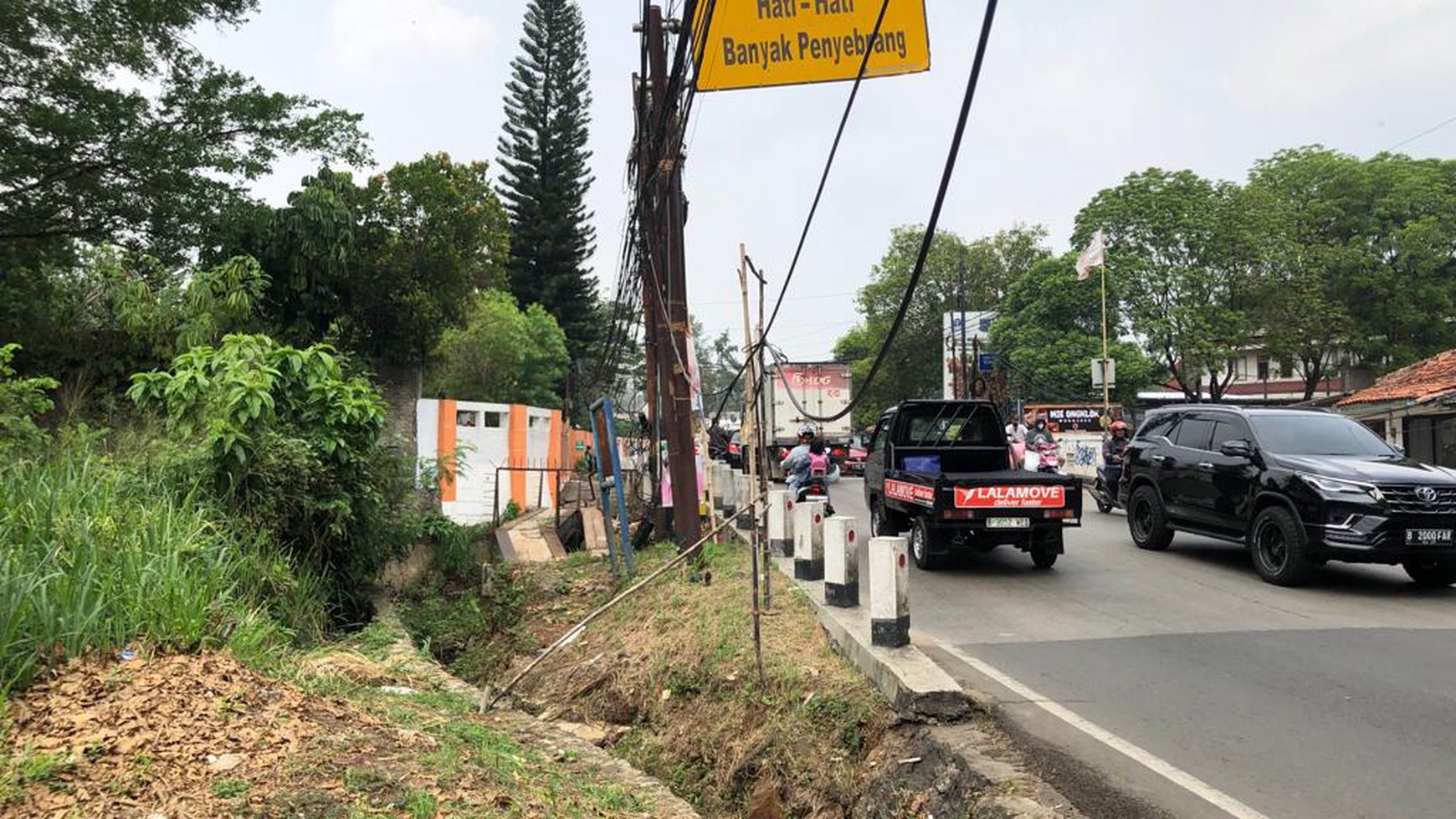 Di Jual Tanah pinggir jalan raya Pondok Cabe, Pamulang Tangerang Selatan