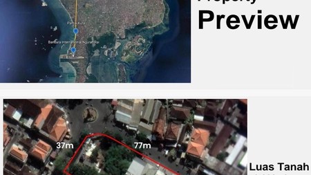 Kavling Siap Bangun Lokasi Strategis dan Masuk Dalam Zona Perdagangan @Kuta, Badung