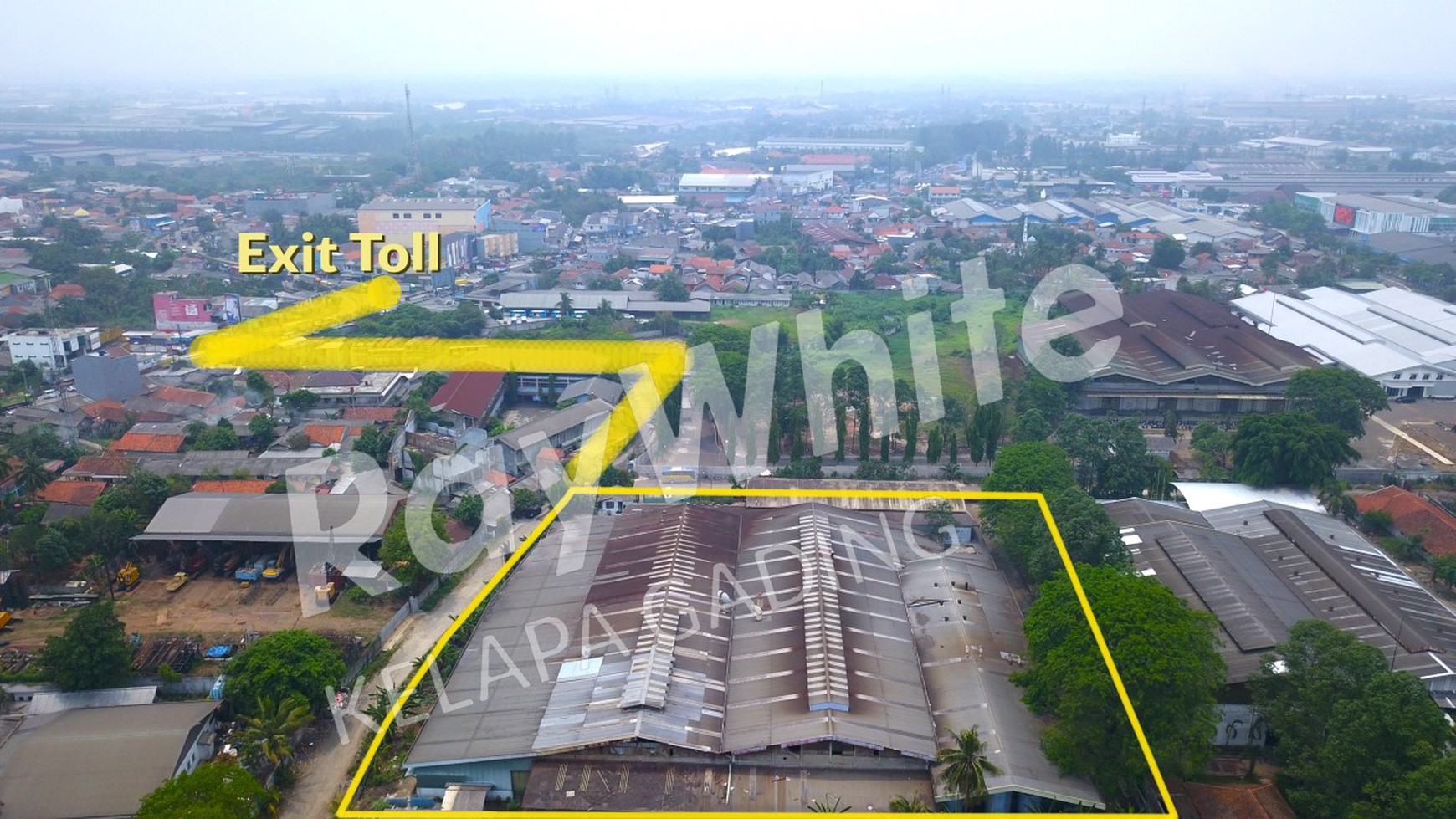 Dijual Pabrik Balaraja, hitung tanah,  sangat dekat Tol Balaraja Barat, Tangerang