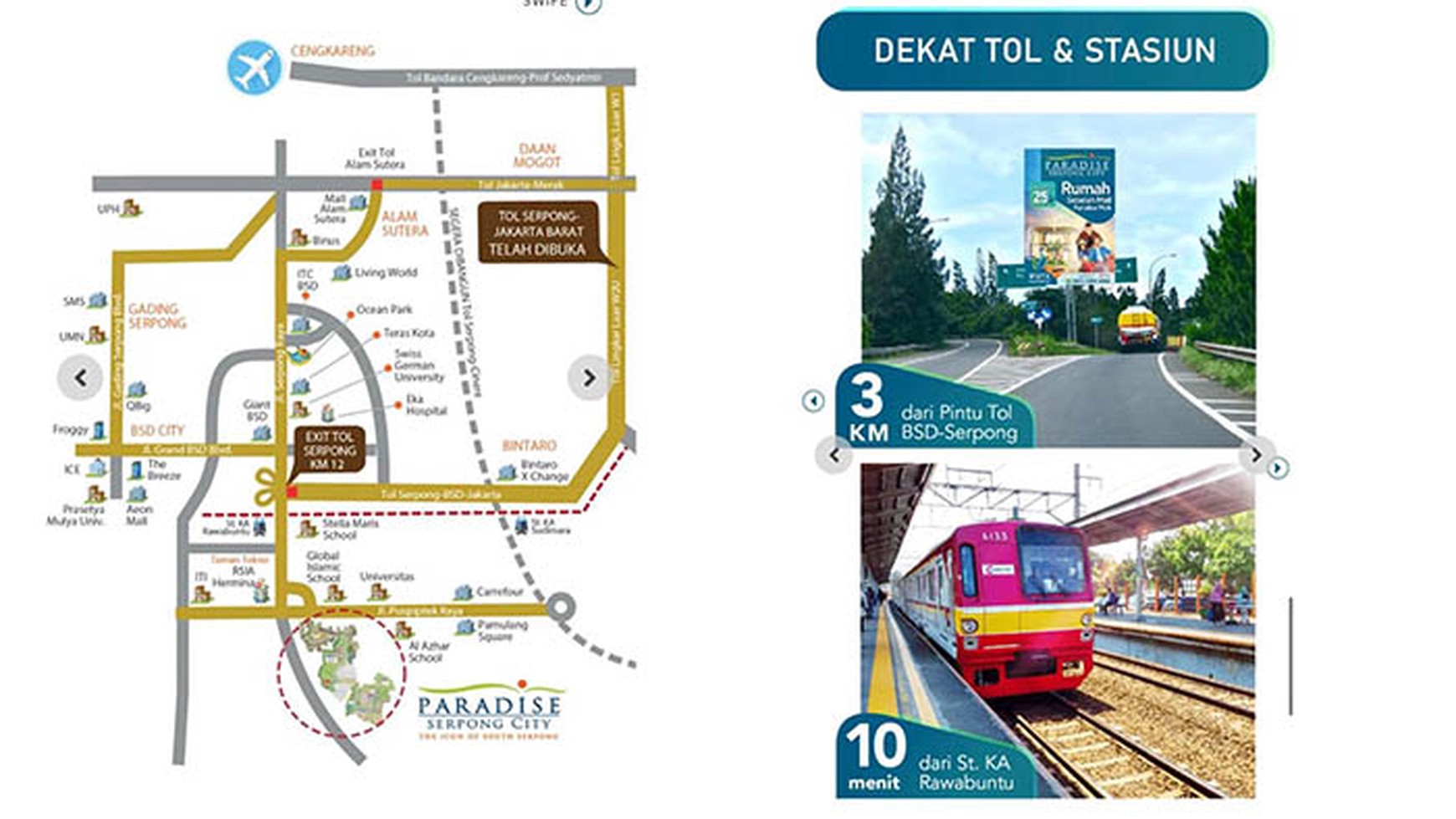 Rumah Paradise Serpong City, Cluster Southscape, Serpong Luas 72m2