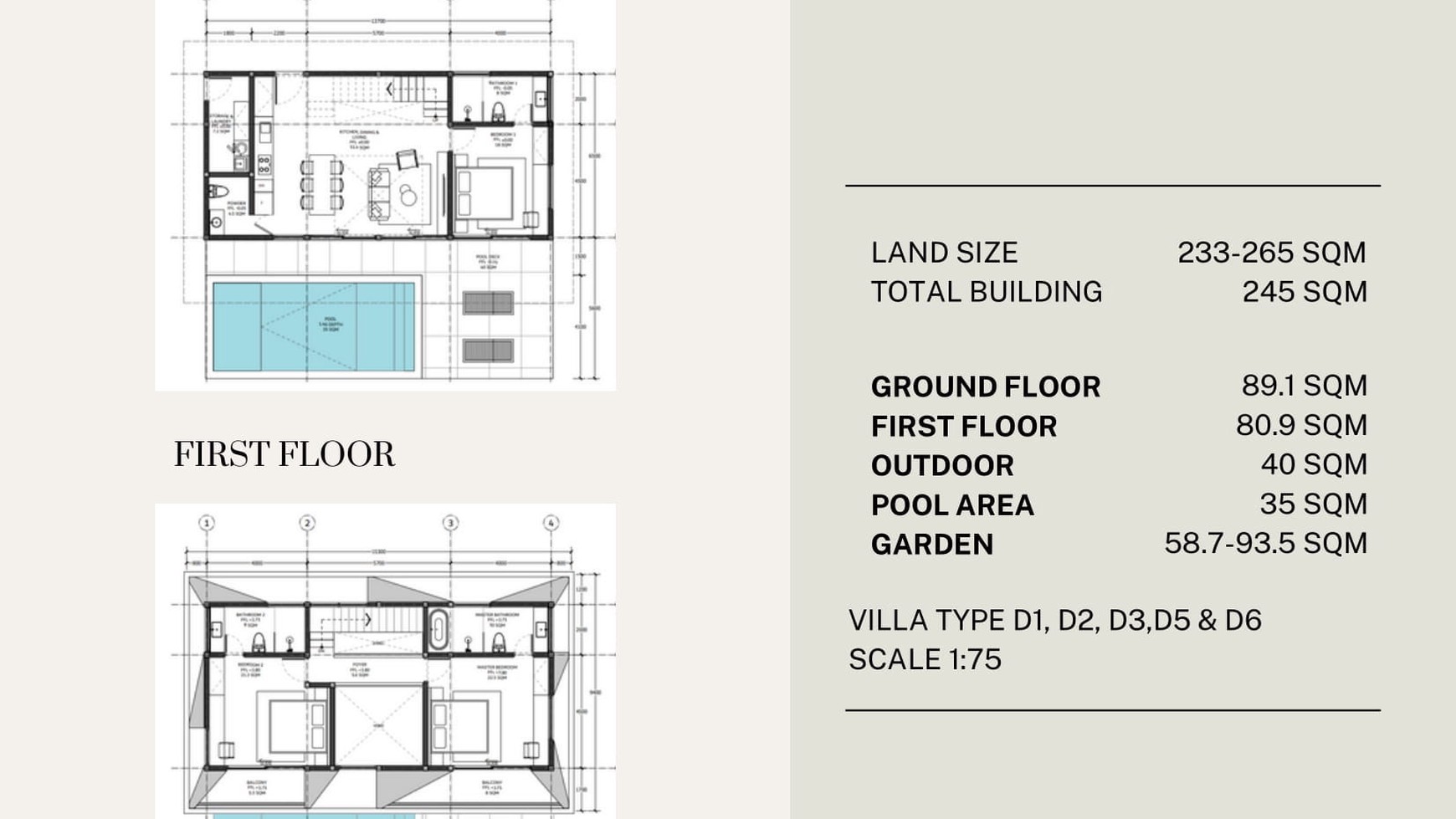 For Sale Leasehold - Brand new luxury villa complex 3 bedrooms close by Finns and Atlas beach club Berawa , Canggu / D