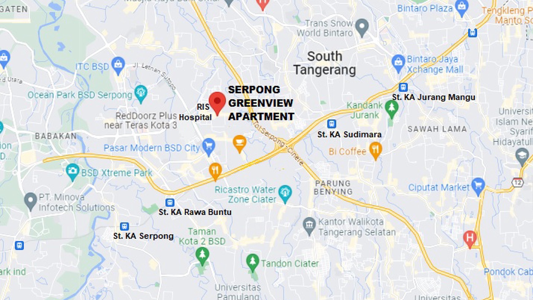 2 RUKO GANDENG DI SERPONG GREENVIEW APARTMENT