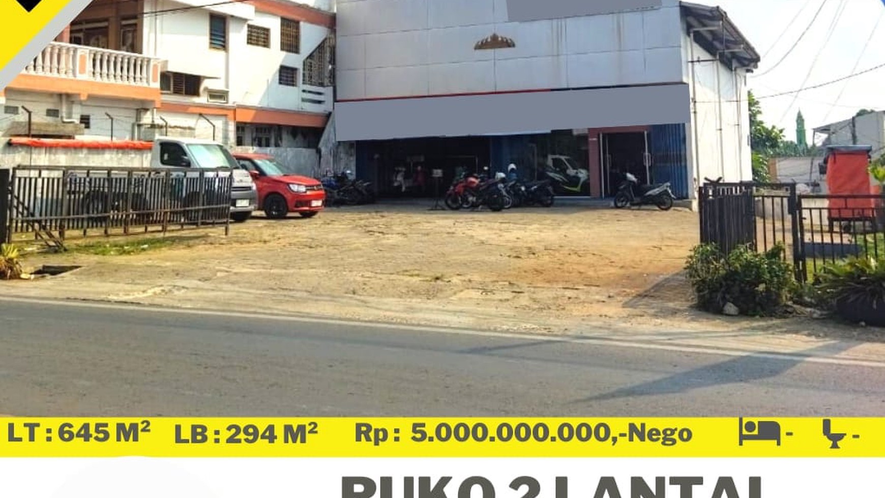 Ruko 2 lantai Eks Showroom  Kemiling Dijual Cepat