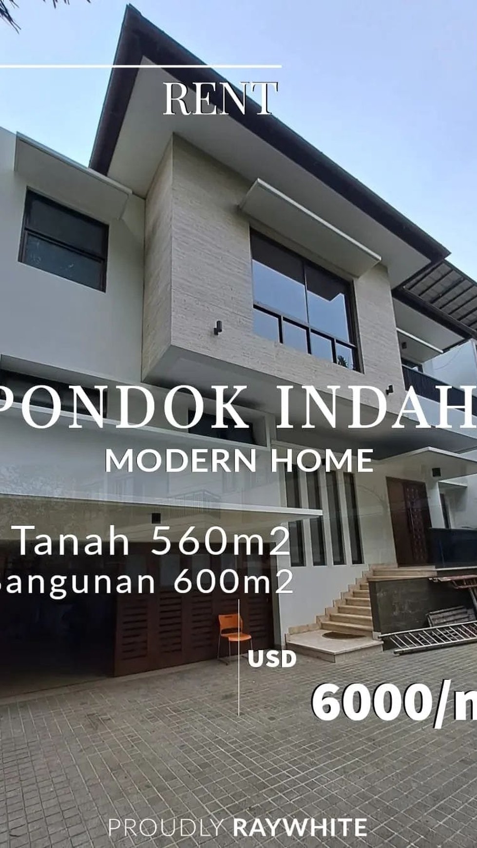 Disewakan Rumah Modern Siap Huni Area Pondok Indah