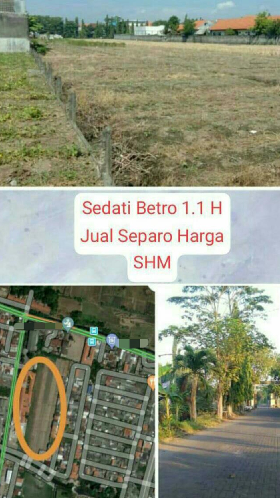 1600. DIJUAL TANAH BETRO SEDATI Lokasi Sangat Strategis