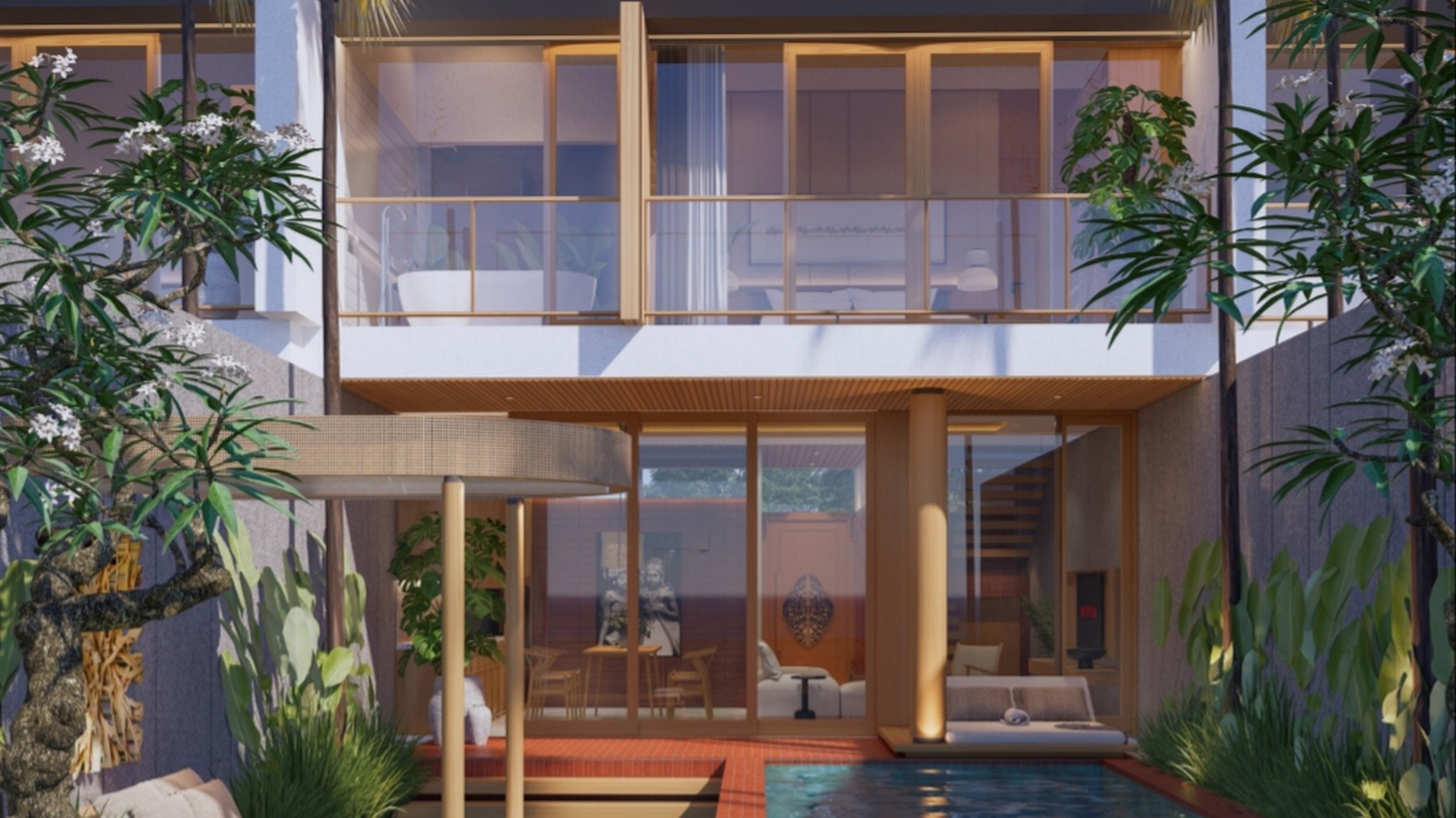 Natural Villa in Ubud Bali with views of rice fields