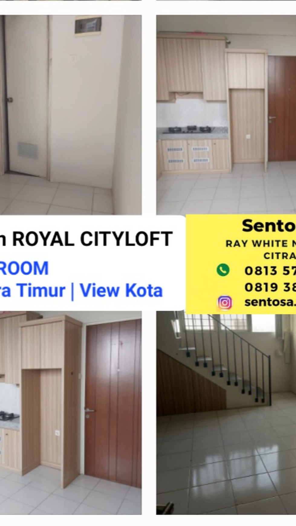 Apartemen Royal Cityloft Royal Residence Wiyung Surabaya Tipe 2 K.Tidur TerMURAH Siap Huni