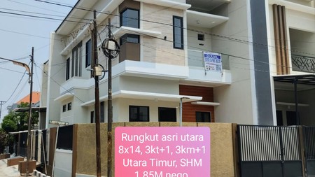 03. Dijual Rumah Baru HOOK 2Lantai Di Rungkut Asri