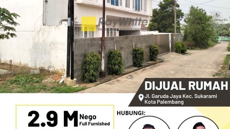 DIJUAL RUMAH MURAH, JL GARUDA JAYA (BANDARA LAMA) KOTA PALEMBANG 