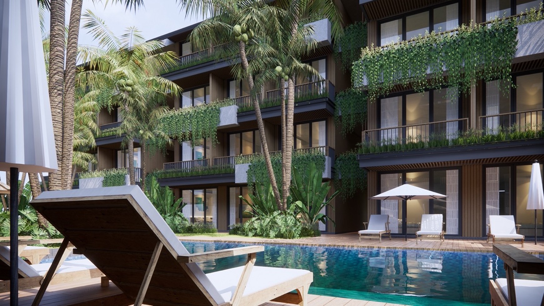 Luxury apartment living in the great area in Canggu