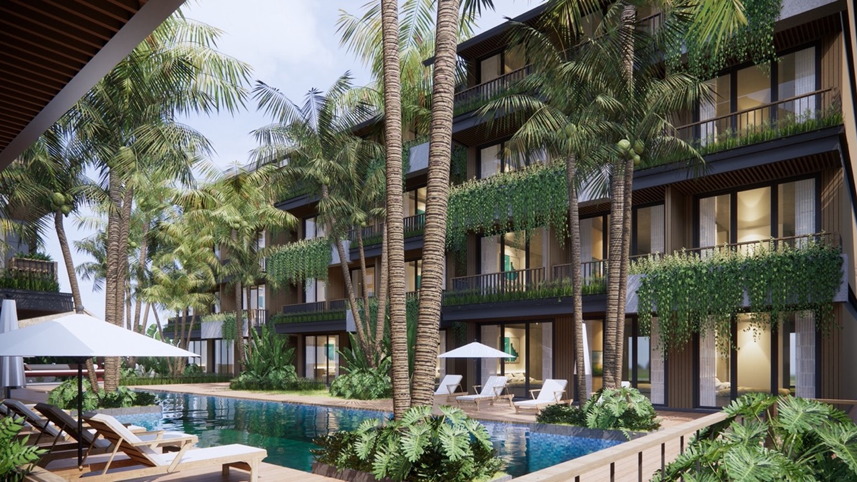 Luxury apartment living in the great area in Canggu