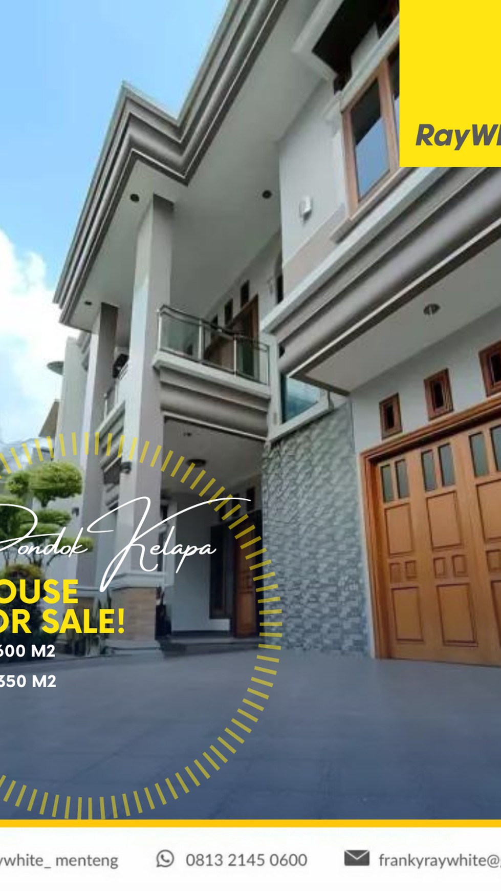 Dijual Cepat Rumah Asri Sejuk Siap Huni dan Strategis di Pondok Kelapa, Jakarta Timur. 