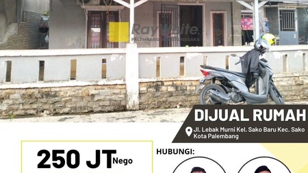 DIJUAL RUMAH MURAH , JL.LEBAK MURNI , SAKO, PALEMBANG 