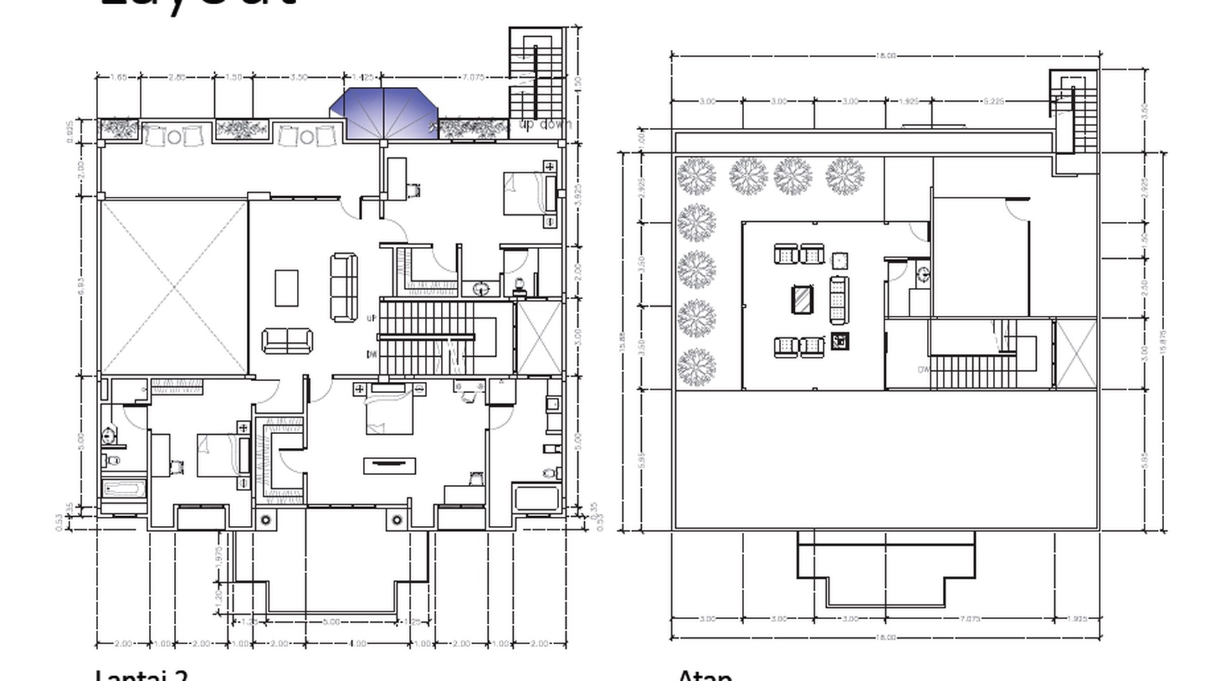 Rumah Mewah 2 Lantai Dengan Basement dan Rooftop Di Jl Tendean  Jakarta Selatan