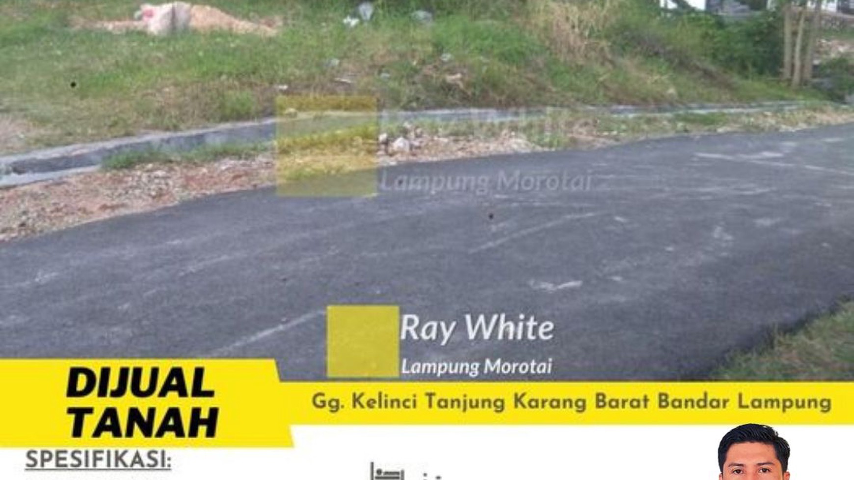 Dijual Tanah Pinggir Jalan Raya Luas 1535 m2 di Susunan Baru Tanjung Karang Barat