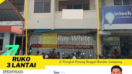 Dijual Ruko 3 Lantai di Pasar Tengah Tanjung Karang