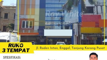 Ruko Lebar +- 20 m di Jalan Protokol Radin Intan Kota Bandar Lampung