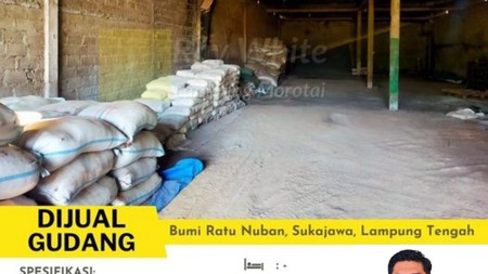 Dijual Tanah berikut Gudang diatasnya Harga Terjangkau di Bumi Ratu Nuban