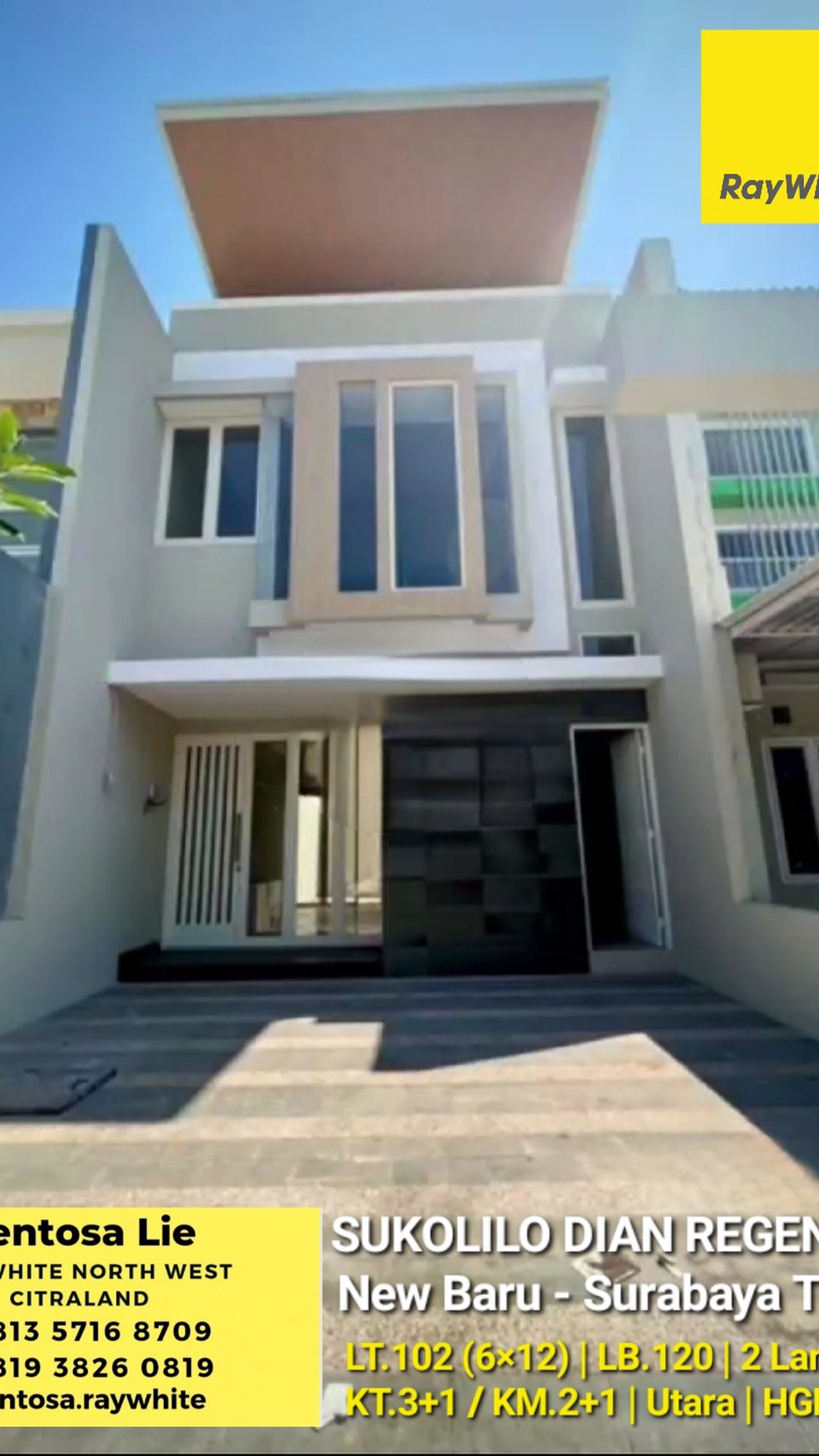 Rumah Sukolilo Dian Regency 2 Surabaya Timur Dekat Pakuwon City - Modern Baru 2 Lantai - TerMURAH 