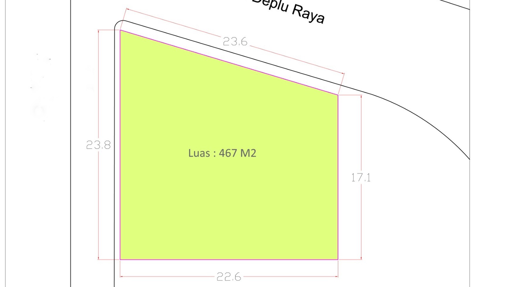 Kavling Lokasi Strategis Pinggir Jalan Raya Deplu @Bintaro